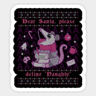 Please Santa Define Naughty Sticker